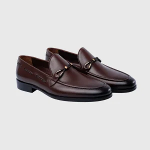 Tigana Men’s Leather Loafers-Brown