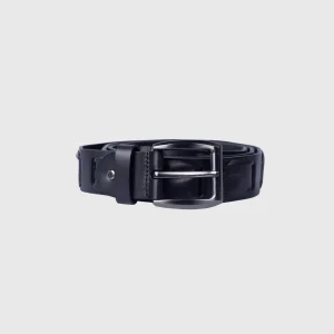 Style Padded Leather Men Leather Belt-Black