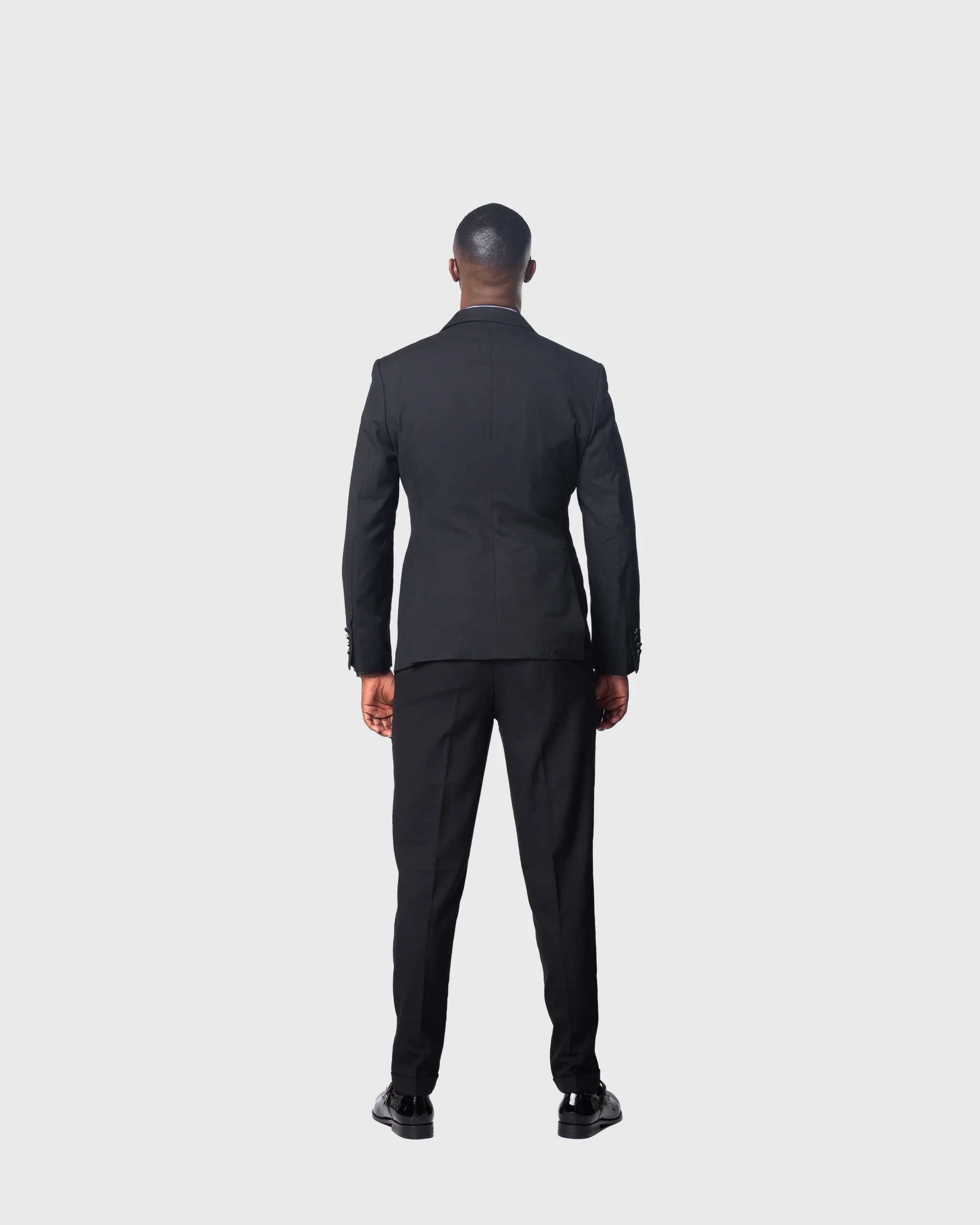 Black Smart-Double Breasted Shawl Lapel Tuxedo - Image 3