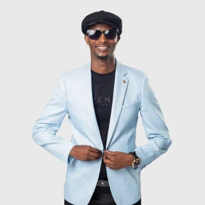 Bagozza-Single-Breasted Blazer-Sky Blue