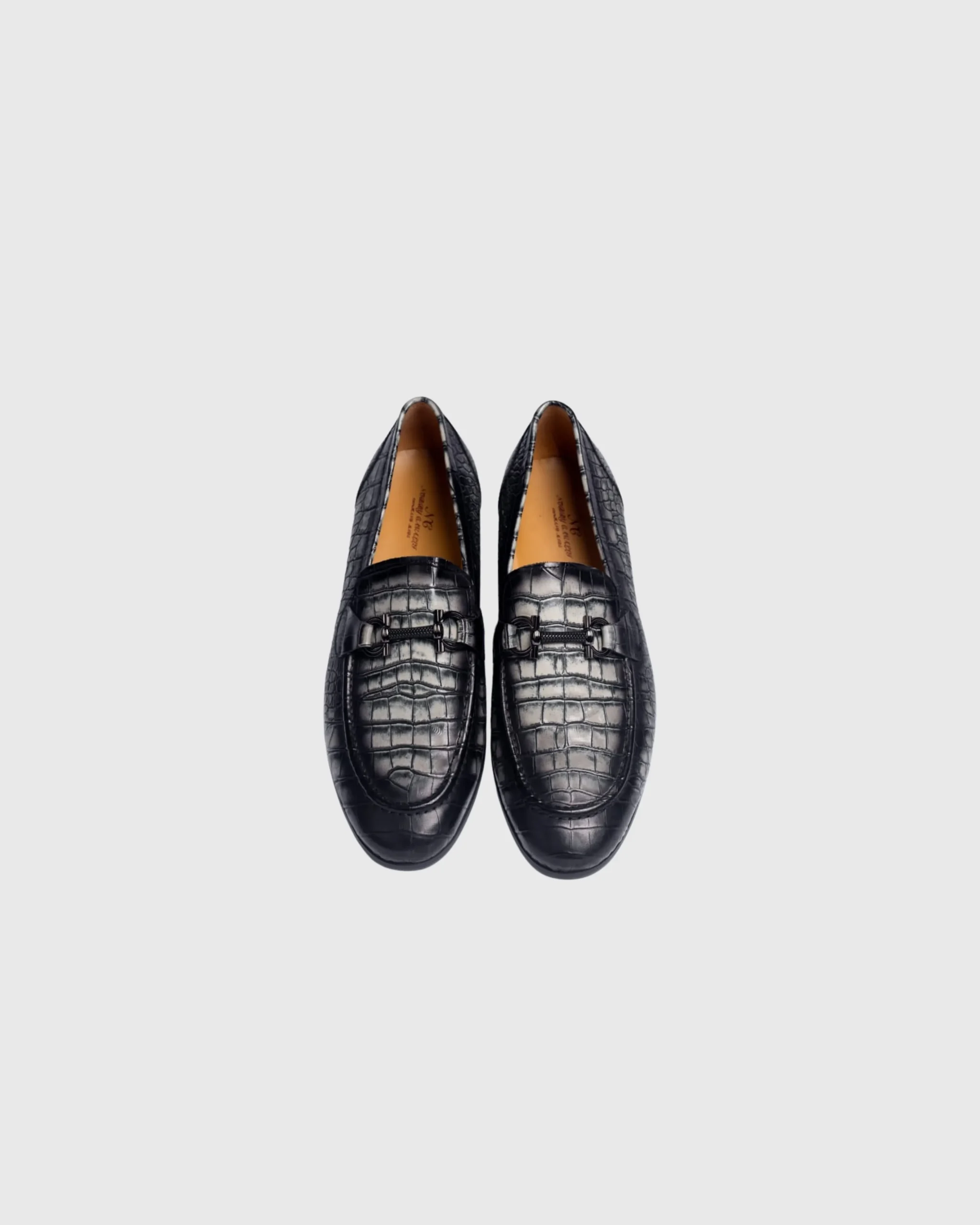 Nobby Cavalli - Smoked Crocodile Horsebit Loafers - Image 2