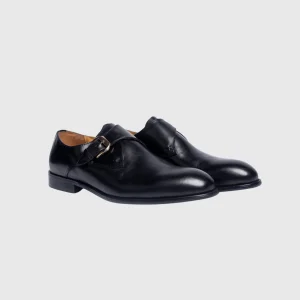 Nobby Cavalli -Black Single-Monk Strap Shoes