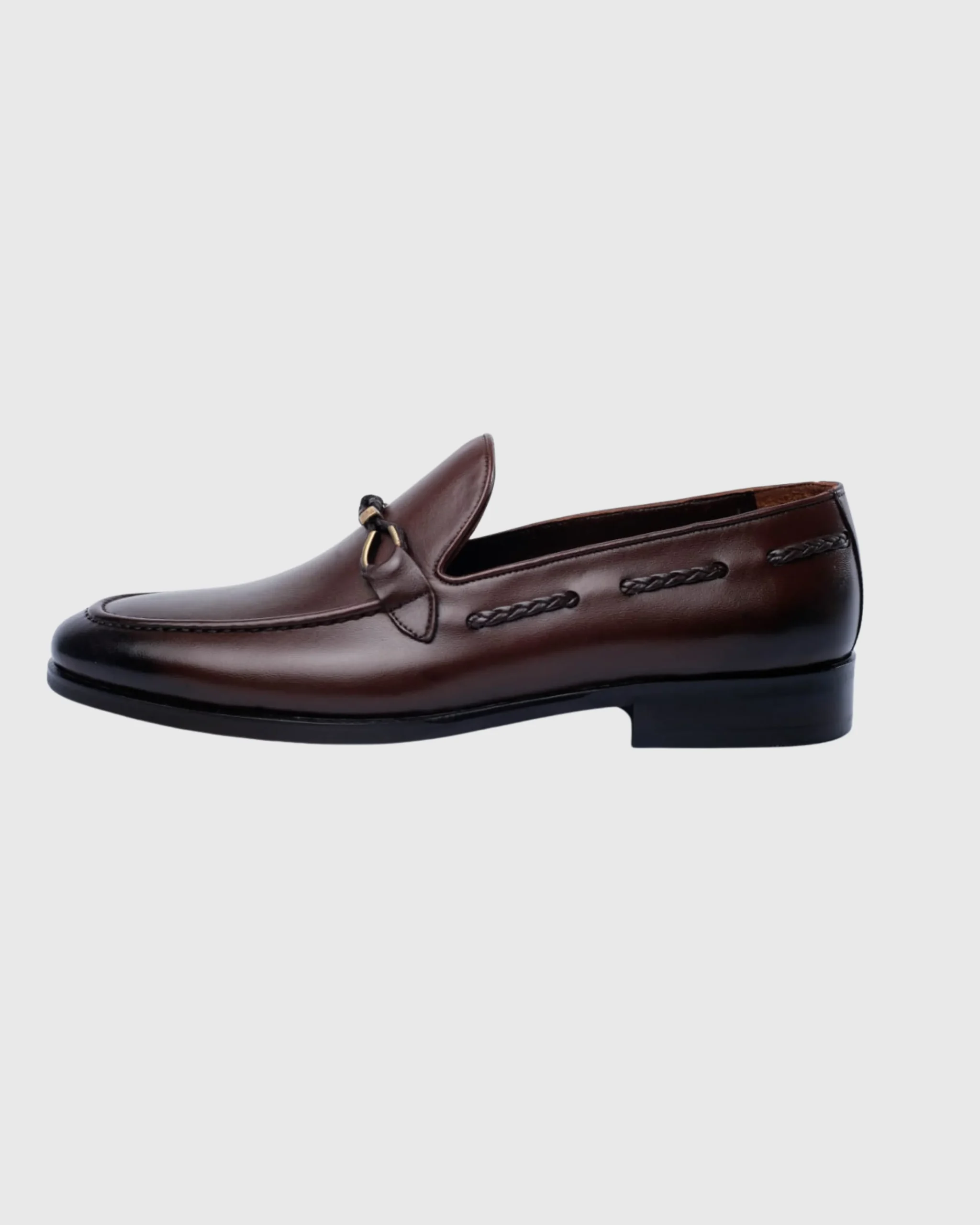 Tigana Men’s Leather Loafers-Brown - Image 3