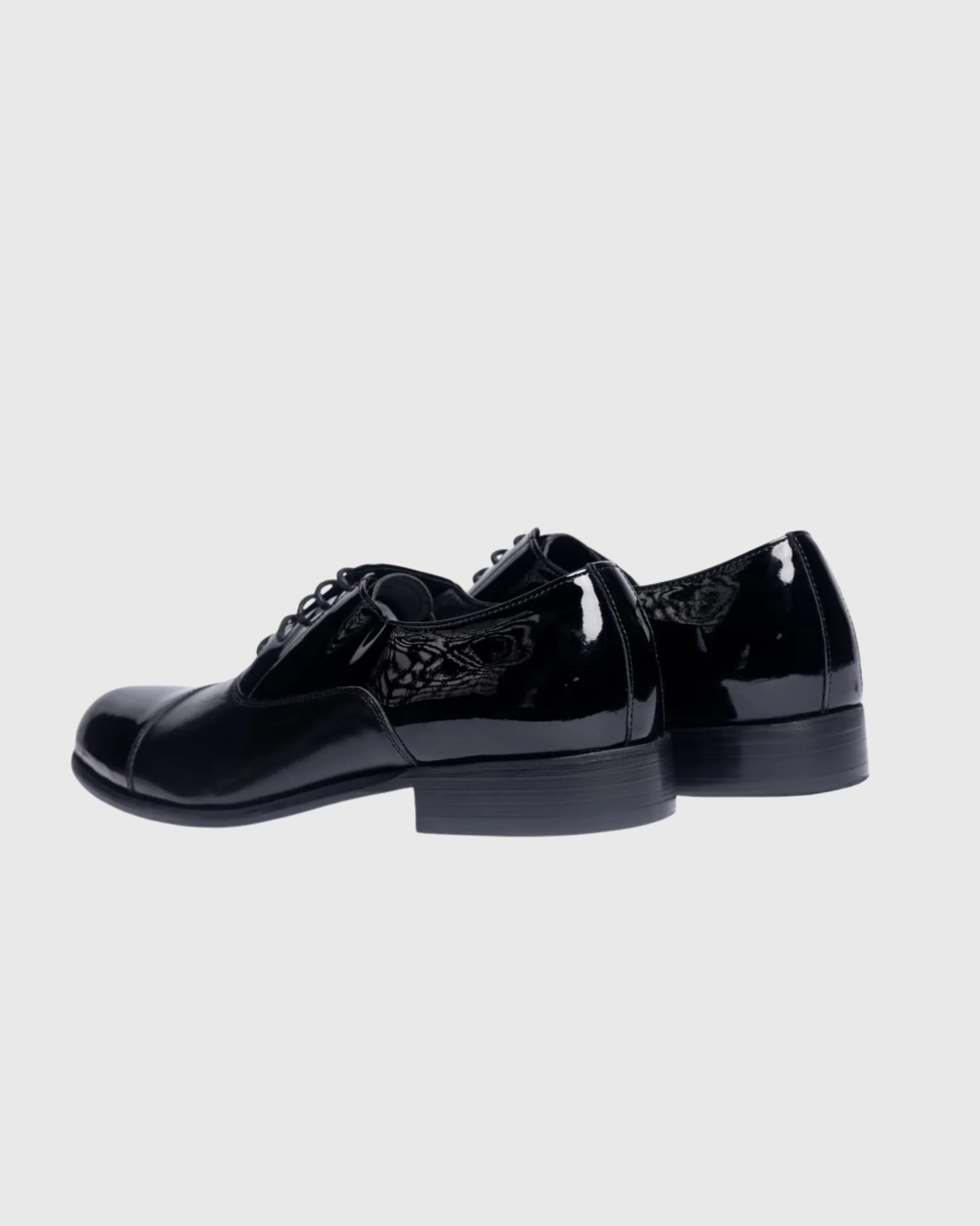 Nobby Cavalli-Black Mirror Polished Square-Toe Oxford - Image 3